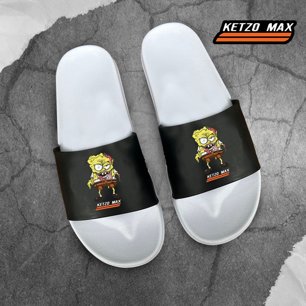 SANDAL SELOP KETZO MAX BAHAN KARET DESIGN SIMPLE(WHT)