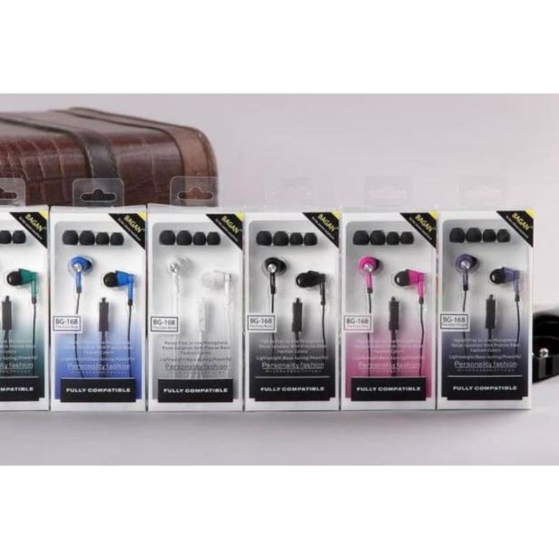 Headset Handsfree Bagan BG-168 Earphone BG168 BG 168