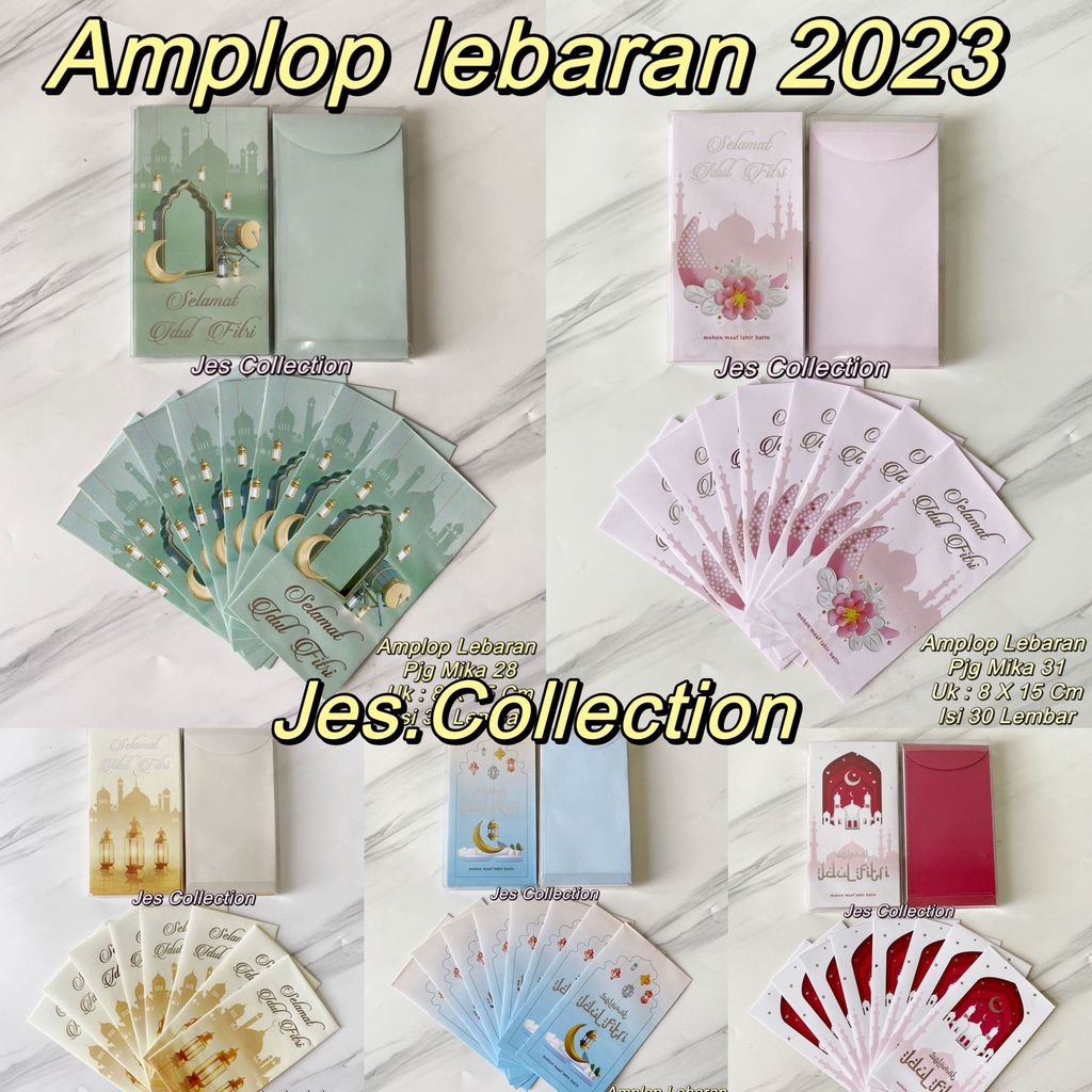 

READY STOCK AMPLOP /AMPAU / ANGPAO LEBARAN PANJANG MIKA HARI RAYA IDUL FITRI ISI 30 LEMBAR