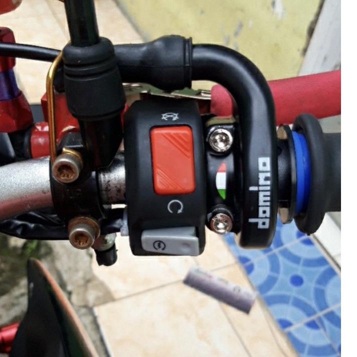 ➬ Gas Spontan Domino 2 kabel Gas Spontan crf 150 KLX plus Saklar on off Starter KTC ✽