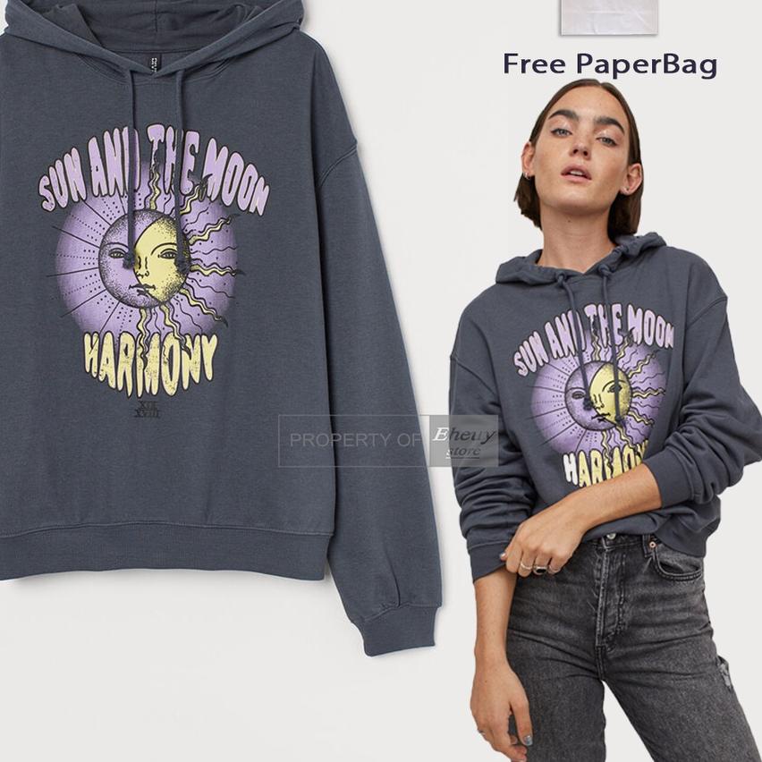 Ω Hoodie H&M Sun And The Moon Original hnm Hoodie sun and the moon grey ➲