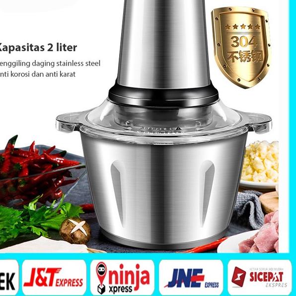✰ [ORIGINAL] BLENDER DAGING STAINLESS 2L / CHOPPER BLENDER DAGING PENGGILING / MEAT BLENDER ELEKTRIK
