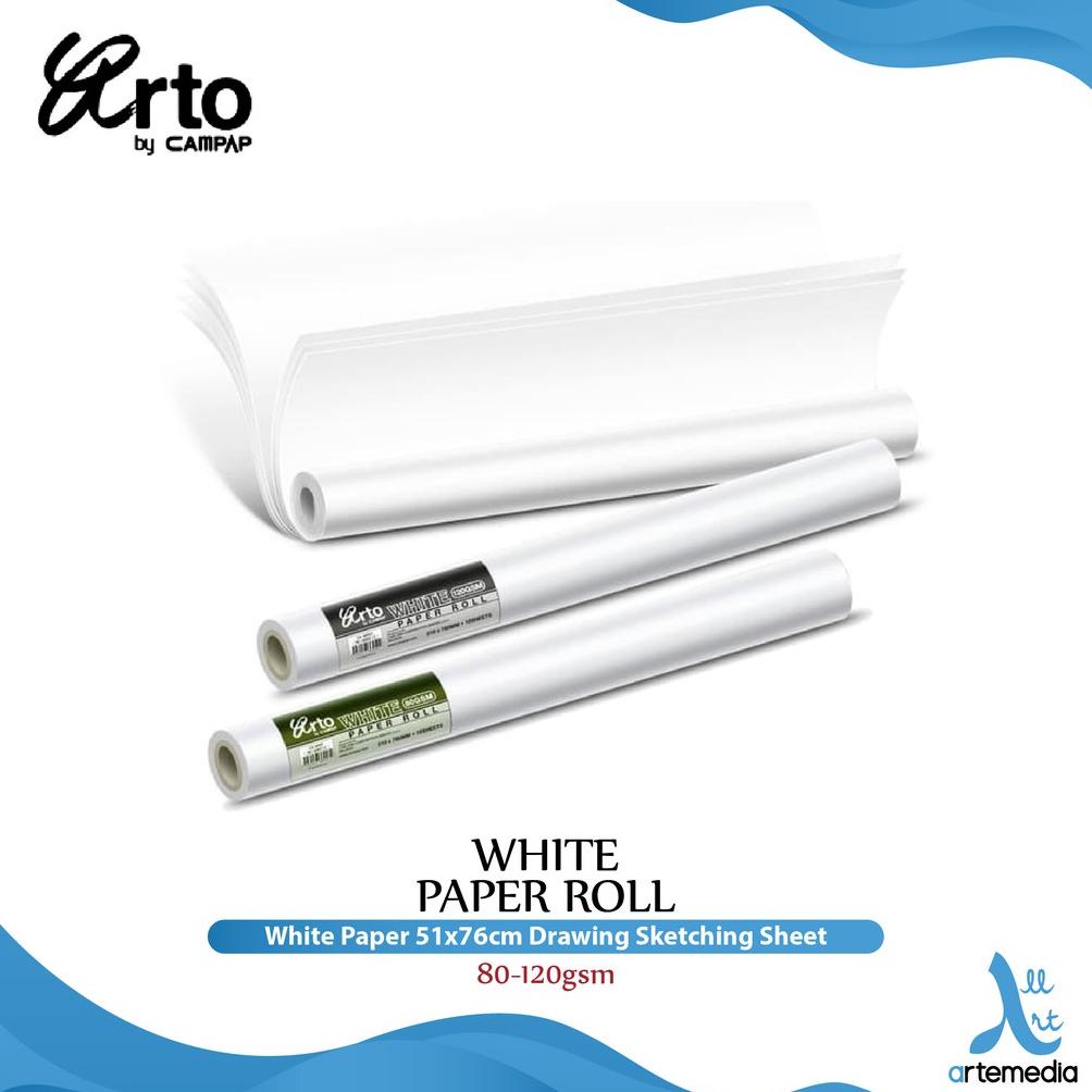 

Kertas Gambar Arto White Paper 51x76cm Drawing Sketching Sheet