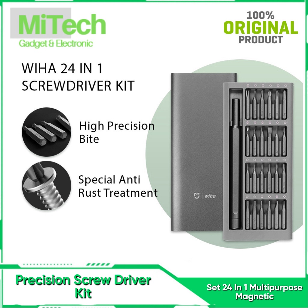 Xiaomi Obeng Set - Xiaomi Screwdriver Set 24 In 1 Multipurpose Magnetic Precision Screw Driver Kit