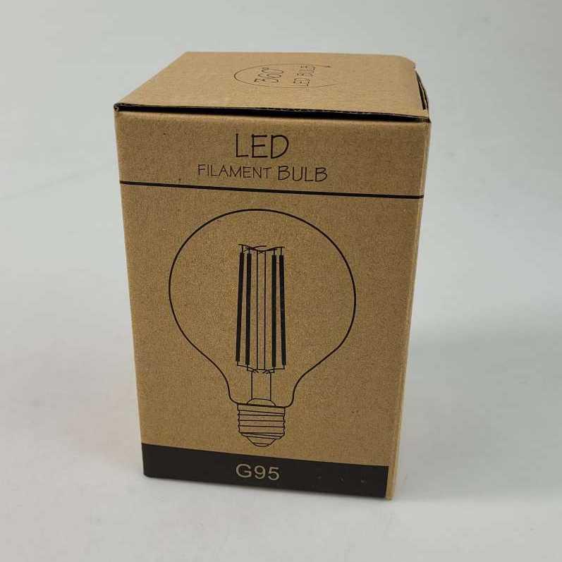 Lampu Pijar Filamen Bohlam Edison E27 Dimmable Warm White 4W - G95 - No Color