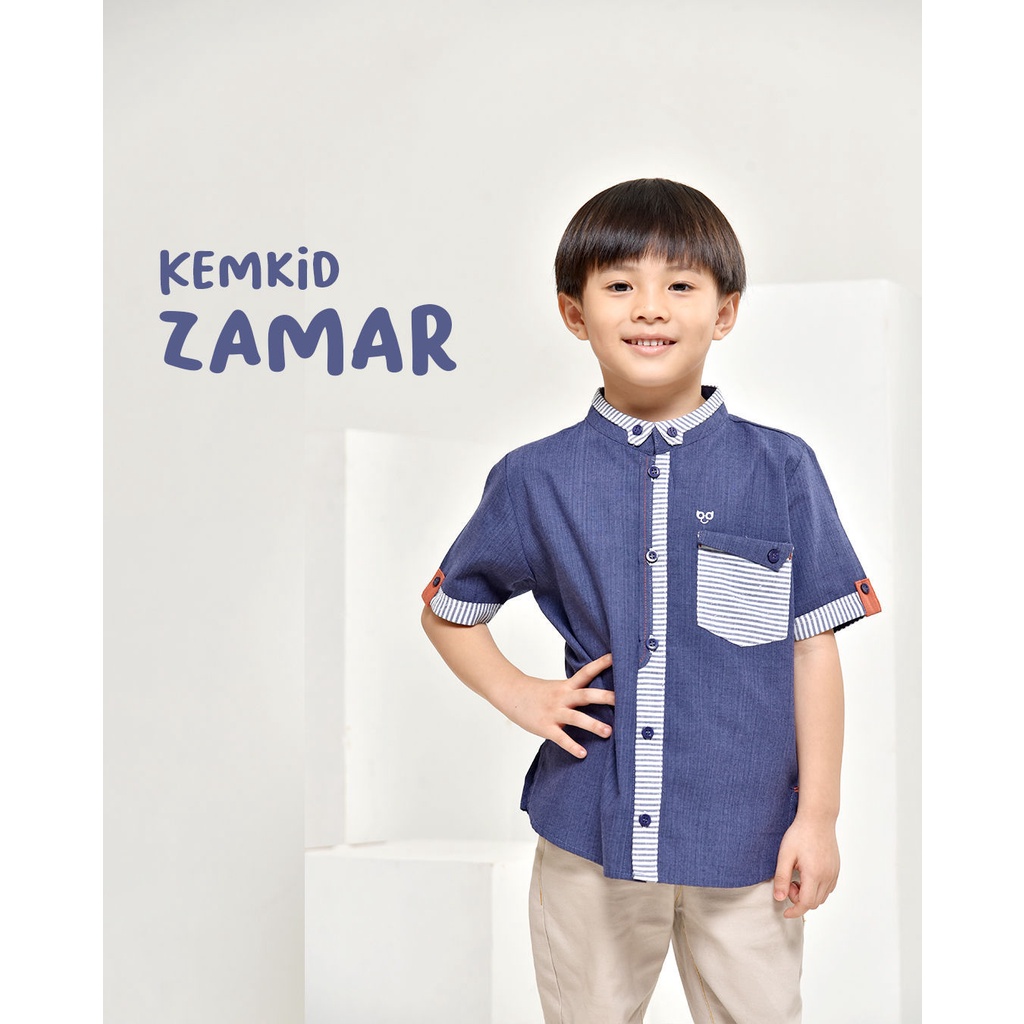 Koko Anak Kemkid Zamar | Koko Anak Laki-laki | Kemeja Anak| Baju Koko anak | Atasan anak laki-laki |