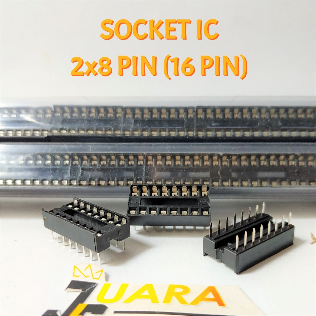 (10 PCS) SOCKET IC 2x8 PIN / 16 PIN | Socket Integrated Circuit (IC)