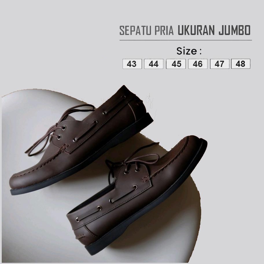 ORMOND CASUAL BIG SIZE | Sepatu Pria Brown Loafers Formal / Moccasin Ukuran Jumbo 43-48