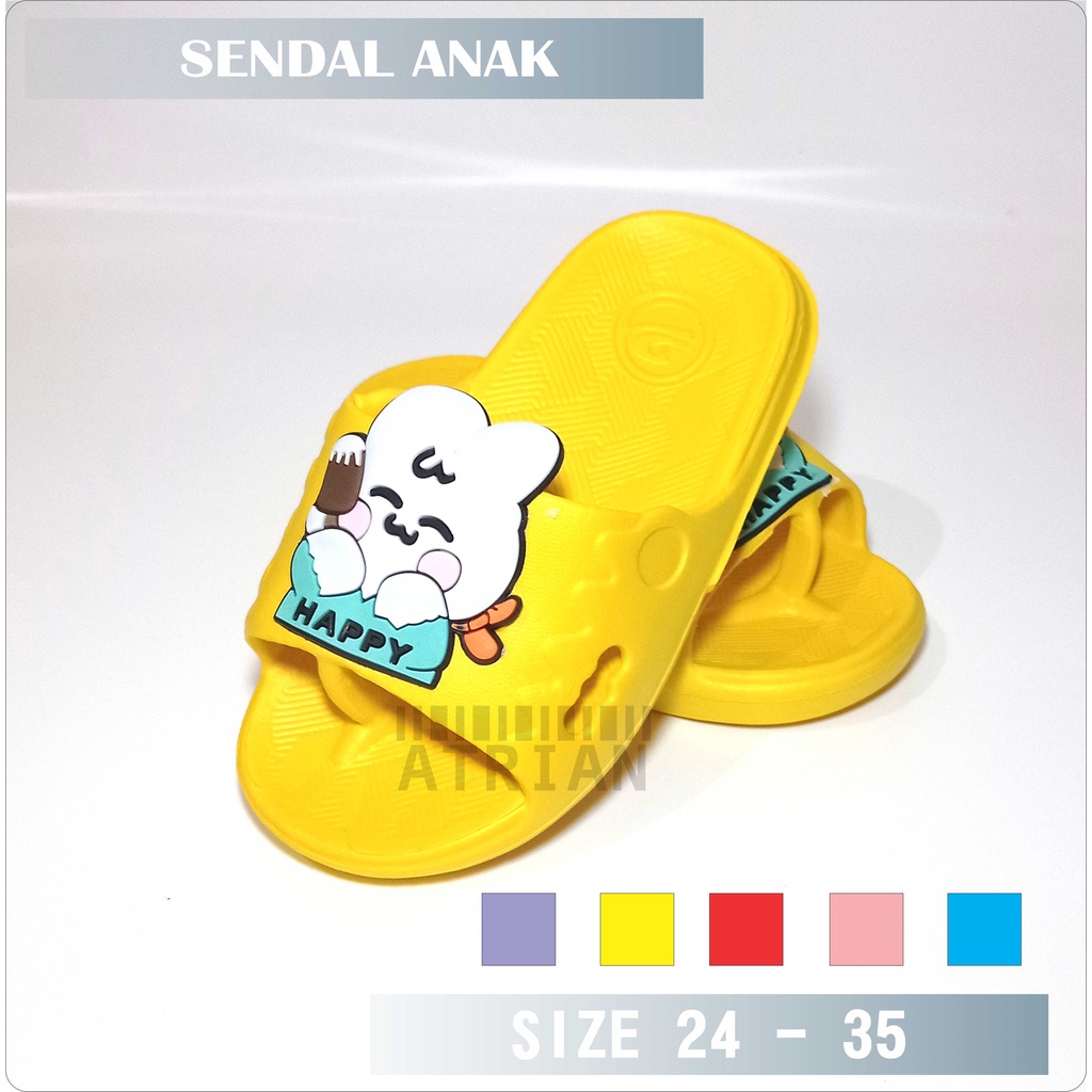 SENDAL SELOP ANAK PEREMPUAN MOTIF KELINCI / SENDAL SELOP ANAK USIA 0 - 8 TAHUN TERBARU