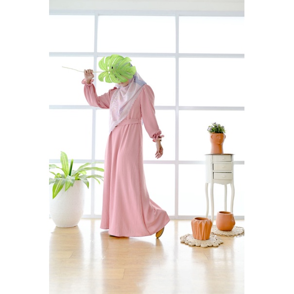 Gamis_Bening Dress_Nude Pink_Crinckle Airflow