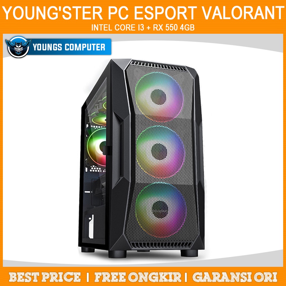 YOUNGSTER PC ESPORT VALORANT | Intel Core i3 + RX 550 4GB