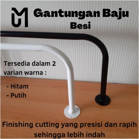 Gantungan Baju Dinding Gantungan Baju Besi Tembok Tebal besi