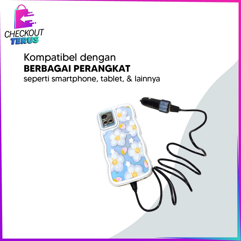 CT C819 Car Charger Mobil Type C Adaptor 2 Ports Fast Charging Pengisi Daya Cepat QC3.0 For Handphone Colokan Mobil USB-C Tablet