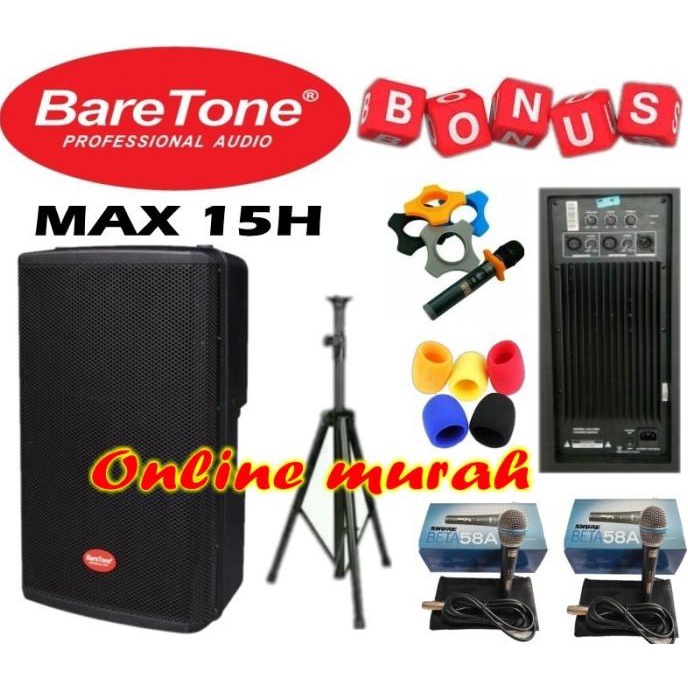 Speaker Aktif Baretone Max15H Baretone Max 15H Baretone Max15 H 1Bh