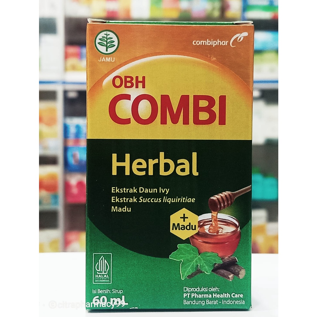 OBH Combi 𝐇𝐞𝐫𝐛𝐚𝐥 Sirup 60ml - Obat Batuk Berdahak