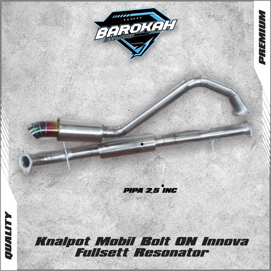 Knalpot Mobil Bolt ON Innova Fullsett Resonator Brkh