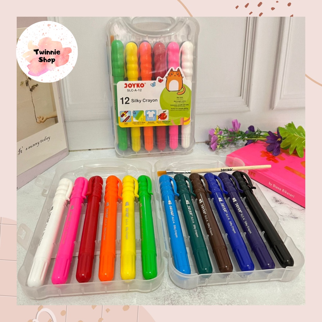 

JOYKO SILKY CRAYON KRAYON ISI 12 BANYAK WARNA MEWARNAI GAMBAR ANAK LUKIS MELUKIS MURAH READY COD SEKOLAH
