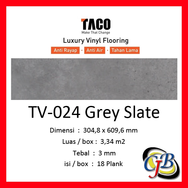 Vinyl Taco 3mm TV-024 Grey Slate