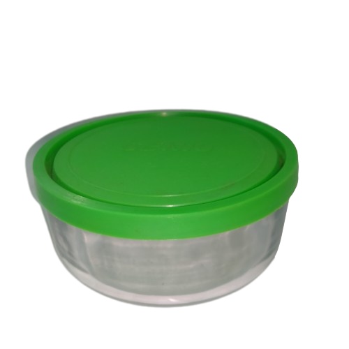 Mangkok Kaca Bening Tutup Warna | Mangkok Kaca Kecil Bening Tutup Warna | Mangkok Kaca HGP 17617 GNO