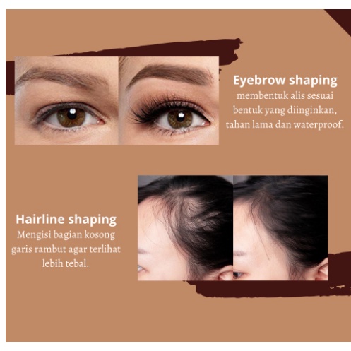 Eyebrow Powder Cetakan Alis / Stempel Alis Instan Hairline And Waterproof