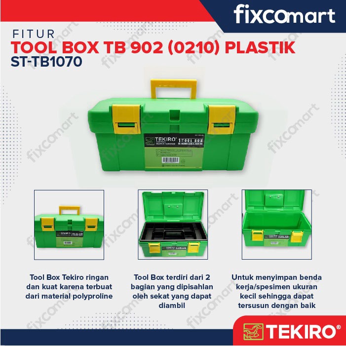 Tekiro Tool Box 0210 / Tool Box Plastik / Kotak Penyimpanan Perkakas