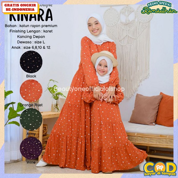 Baju Gamis Anak Ibu Dress Couple Mom&Kids Terbaru Gsmis Cupel Orangtua Amak Ghams Mom And Kid Lebara