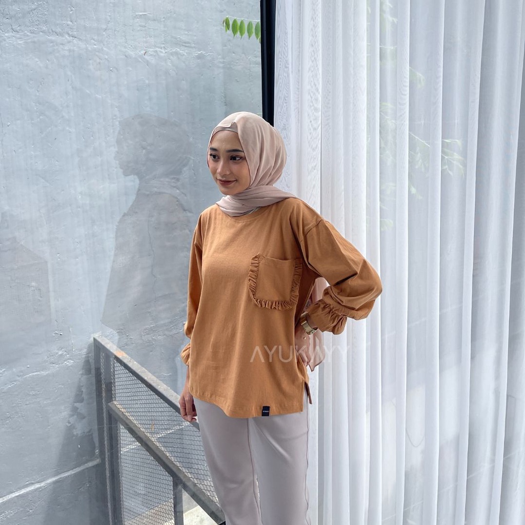 Aleka Blouse By Ayukayy Tangan Kerut