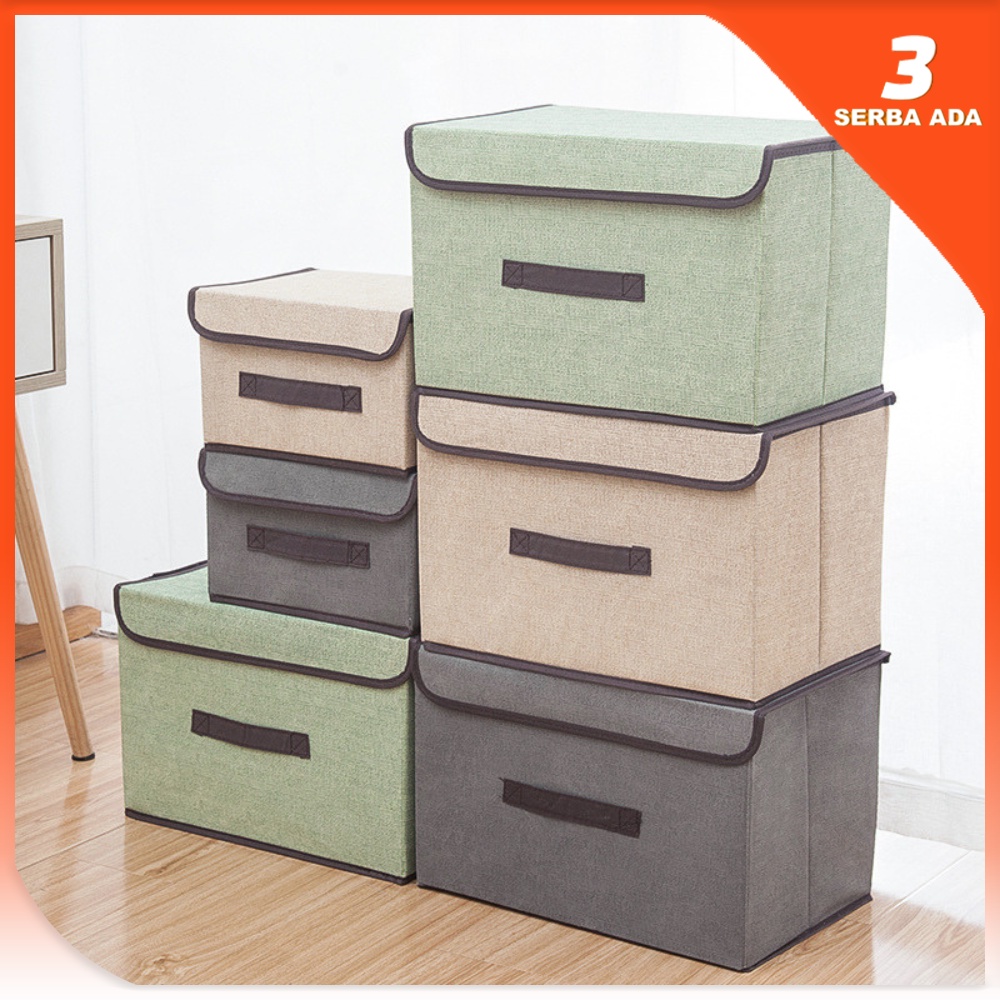 Keranjang Lipat Serbaguna Besar / Storage Box Organizer / Kotak Penyimpanan Serbaguna  / Tempat Penyimpanan Serbaguna / Storage box 2in1 / Wadah Penyimpanan