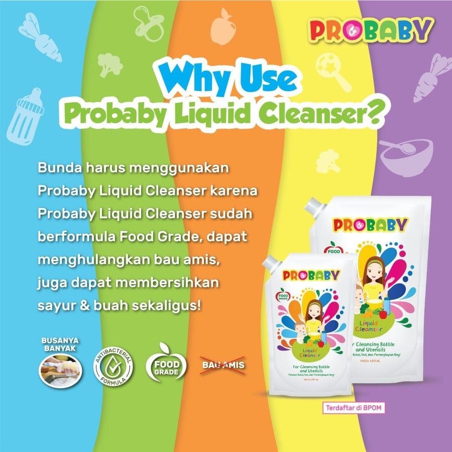 PROBABY LIQUID CLEANSER 700 ML FREE 450 ML / 450 ML FREE 150 ML / SABUN CUCI BOTOL / PEMBERSIH BOTOL