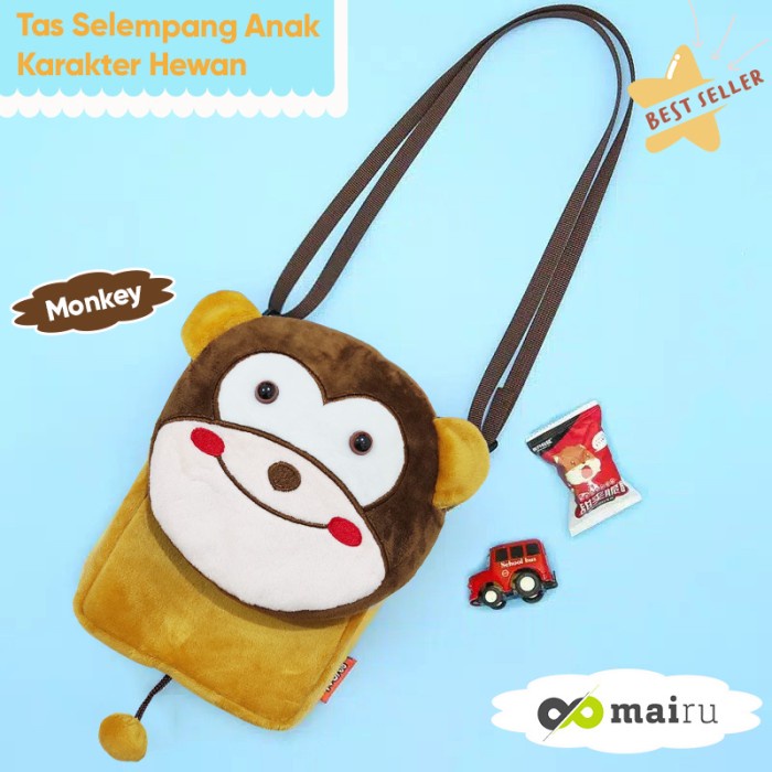 Mairu Tas Sekolah Anak Boneka Karakter Binatang Zoo Edition - Sling Monyet