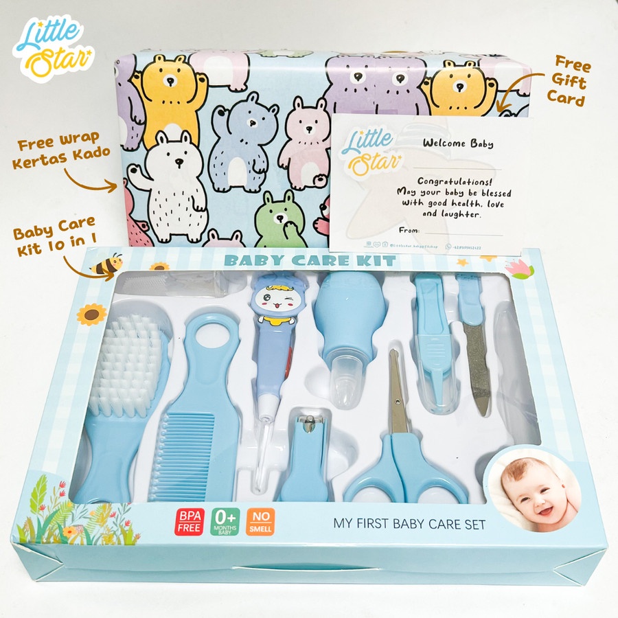 LS 10in1 Baby Care Nail Kit Gift Set Alat Perawatan Bayi Hadiah Lahir