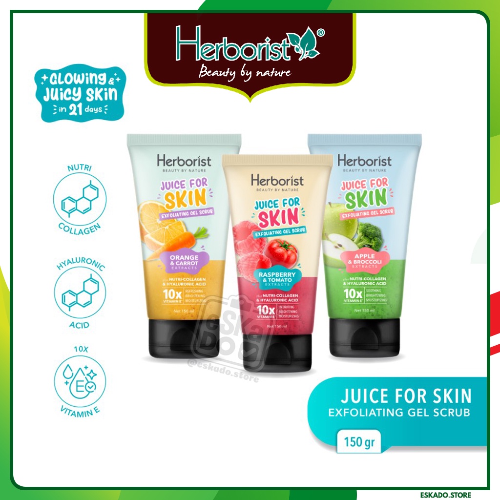 Herborist Juice For Skin Exfloating Gel Scrub 150 ml