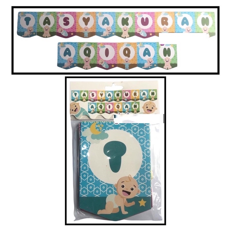 ( Terlaris )BANNER TASYAKURAN AQIQAH / BANNER AQIQAH / BANNER SYUKURAN AQIQAH