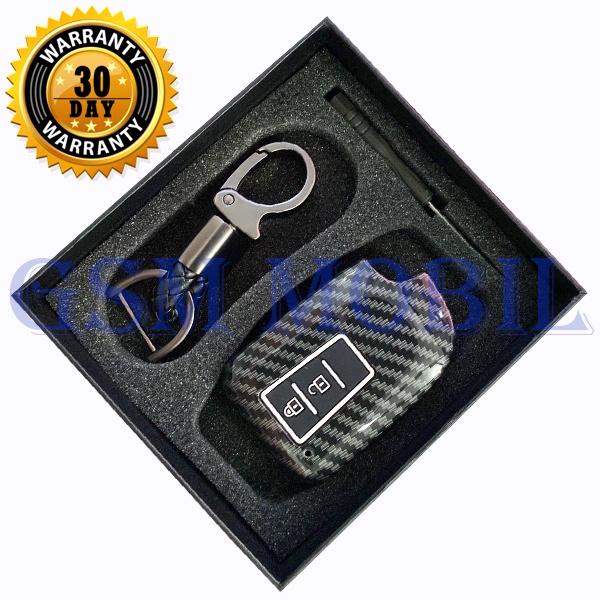 Case Carbon Smartkey Cover Key Kunci Toyota All New Yaris - 7390