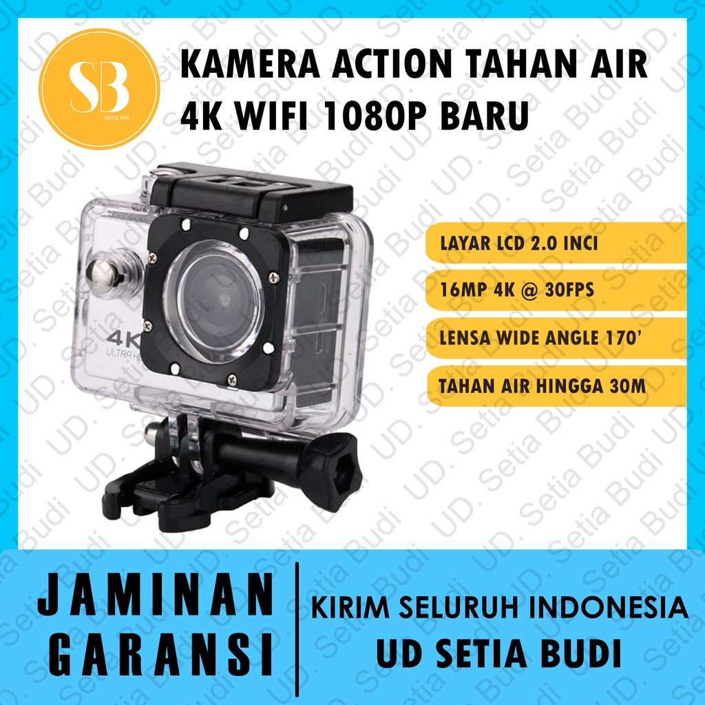 Action Cam 4K Ultra HD dengan Wifi Asli dan Bergaransi