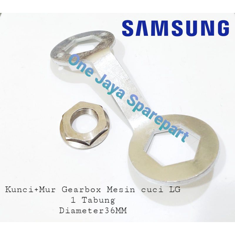 Kunci Gearbox + Mur Gearbox mesin cuci Samsung 1 Tabung / Top Loading 36mm