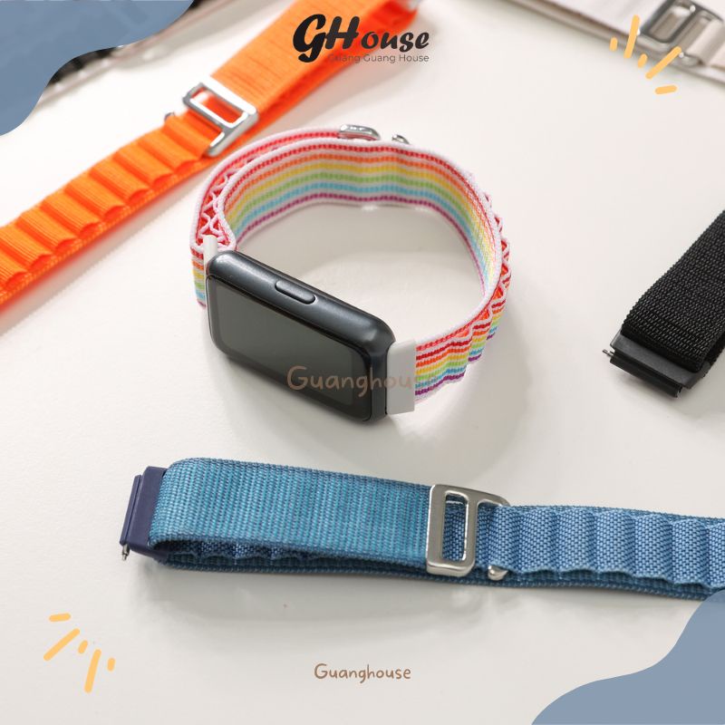 Strap Huawei Band 7 Nilon Loop Strap Huawei Band 8 Alpino Loop Tali Pengganti Huawei Band 8 Bahan Nilon