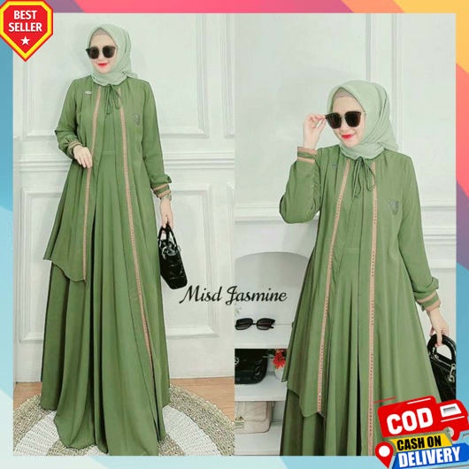 Gamis Dewasa Elegan Games Lebaran 2023 Model Terbaru Longdres Wanita Simpel Games2021 Seragam Abaya 