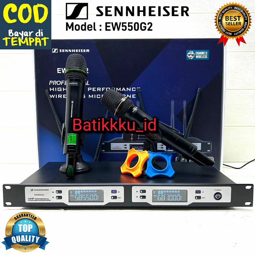 Mic Wireless SENNHEISER EW 550 G2 EW550 G2 EW 550 G 2 2 Mic Handheld Free Ring