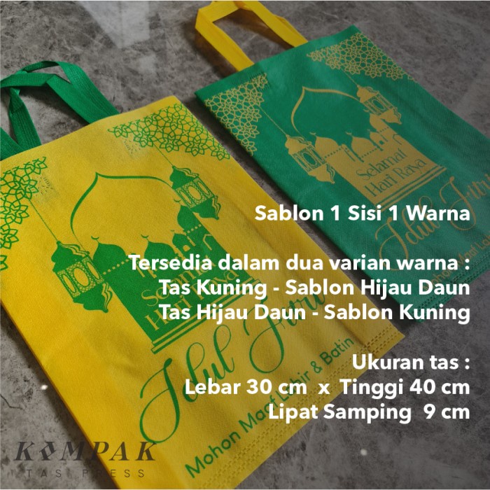 

Tas Idul Fitri Lebaran 30X40 Cm Kantong Spunbond Goodie Bag Sablon 033