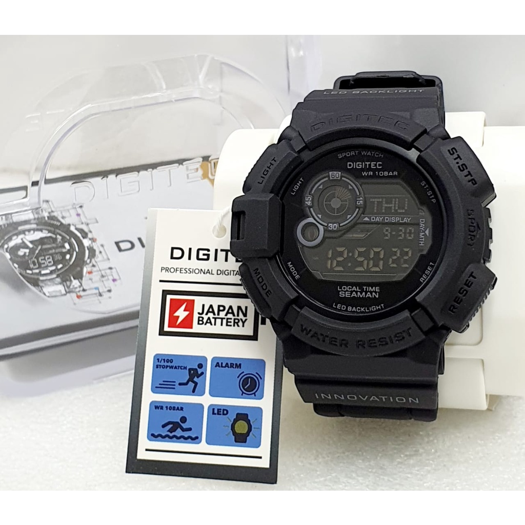 BEST SELLER JAM TANGAN PRIA DIGITEC 5028 ORIGINAL DIGITAL I135 TALI RUBBER BODY BULAT DM 5.0CM FREE BOX &amp; BATERAI || JAM TANGAN FASHION PRIA JAM TANGAN COWOK MURAH