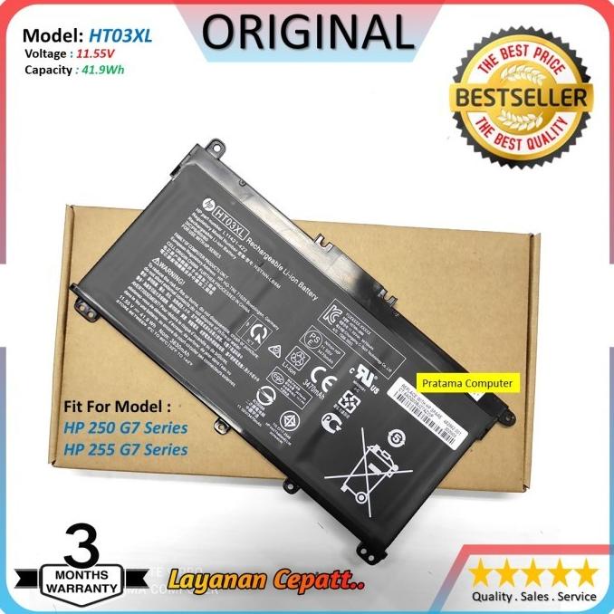Baterai laptop hp model 15-da0030TU ht03xl HT03XL Original Bergaransi