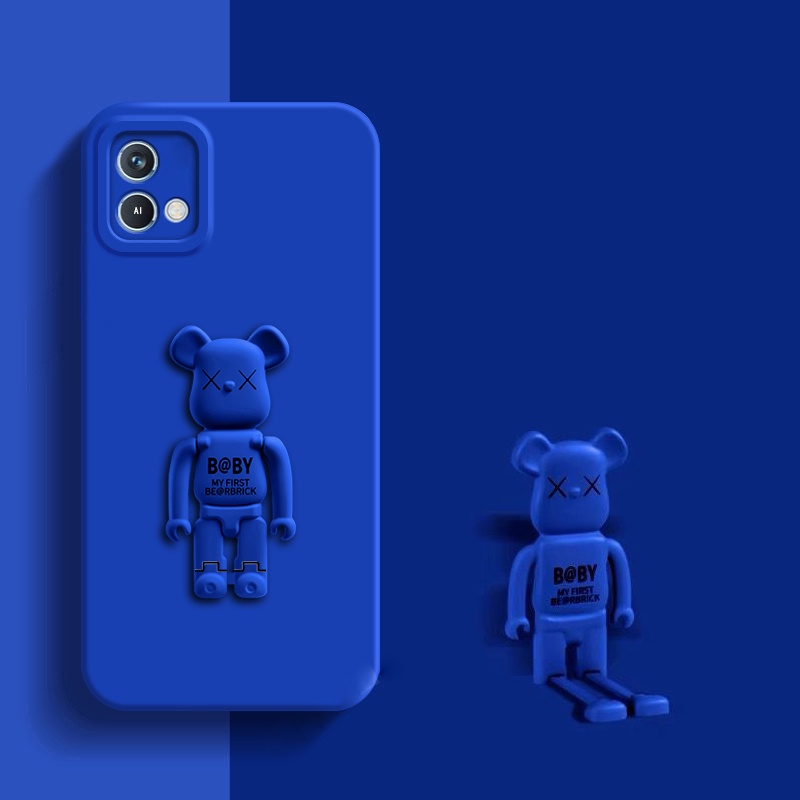 Official Original Holder SoftCase Infinix Hot 10 Play / Hot 11 / Hot 11 Play / Hot 12 Play / Hot 12 / Hot 10S / Hot 10T / Hot 12i / Hot 11S NFC / Note 12 G96 Casing Bear Stand Silicone Case