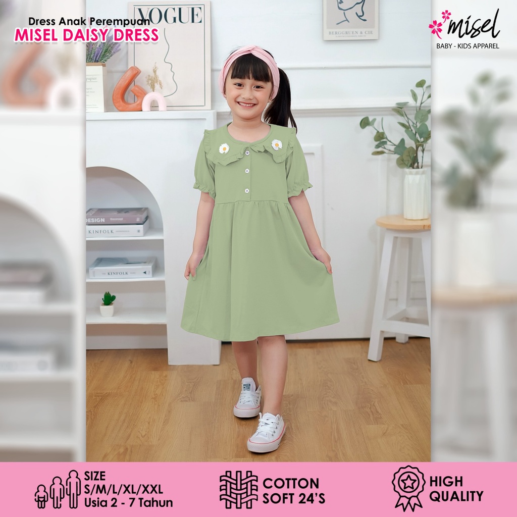 Baju Dress Anak Perempuan Agatchi Motif Bunga -  Dress Anak Perempuan