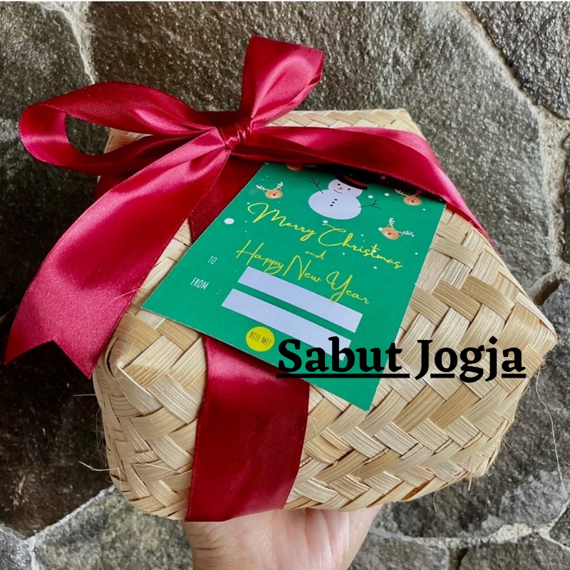 Isi 1 Kodi Lebih Murah- Bungkus Hampers - Besek Bambu 20x20 - Keranjang Unik