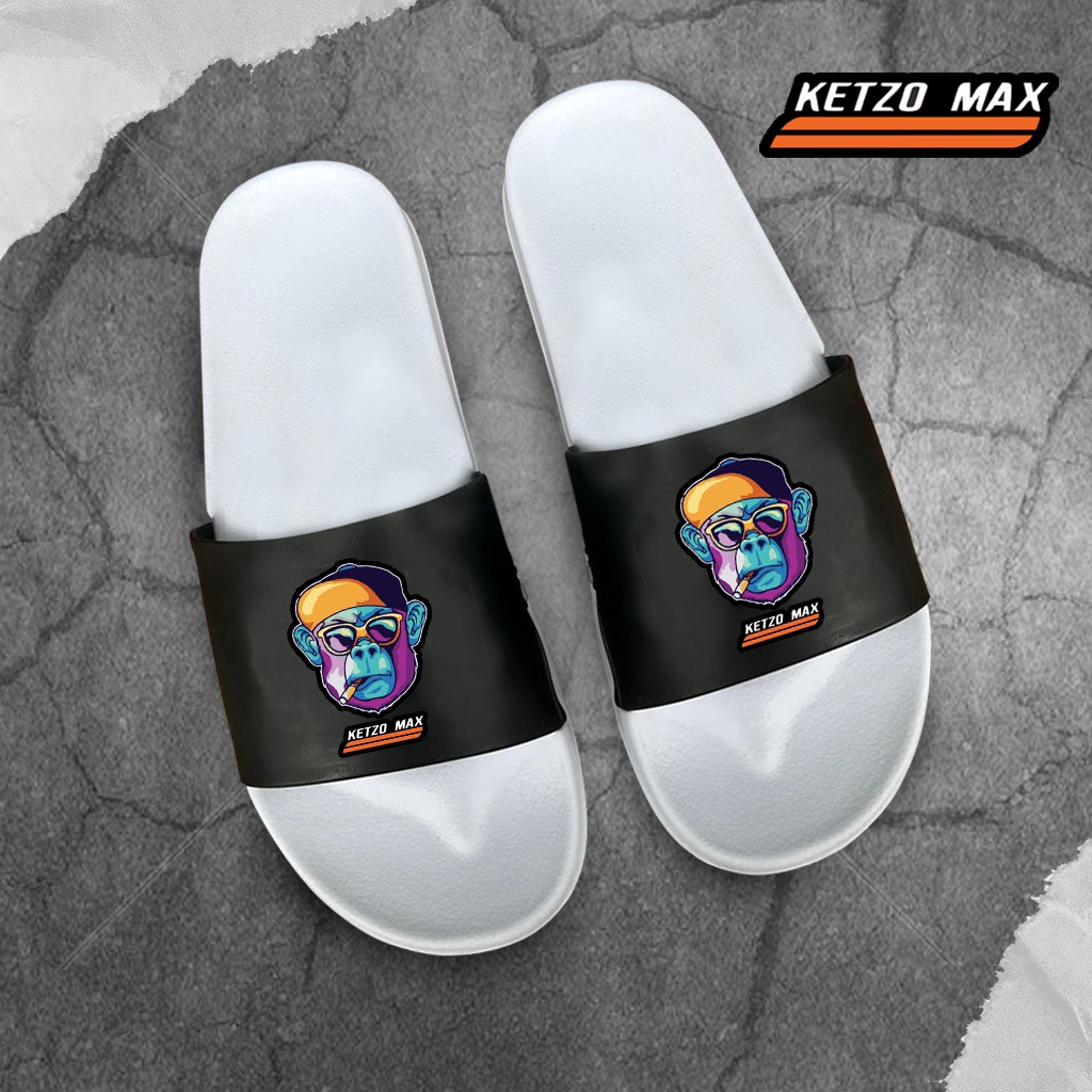 SANDAL SELOP KETZO MAX BAHAN KARET DESIGN SIMPLE(WHT)