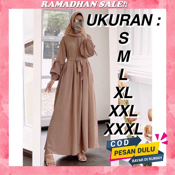 Rina Busana - Gamis Abaya Mewah Terbaru - Baju Abaya Turki Terbaru - Dress Abaya Turky - Gamis Abaya