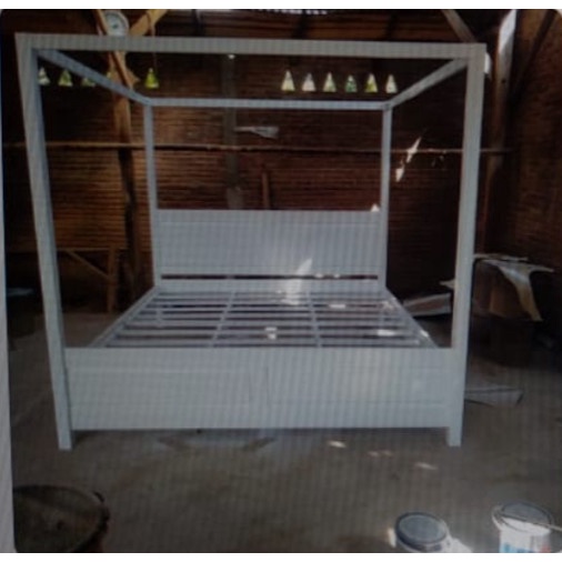 RAY Ranjang Kelambu Dipan kayu jati Ukuran 180 x 200 tinggi 200 Custom