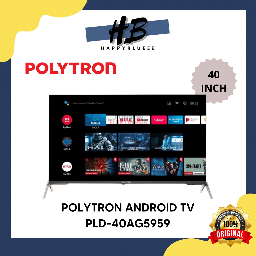 POLYTRON LED SMART TV 40 INCH PLD 40AG5959 ANDROID TV