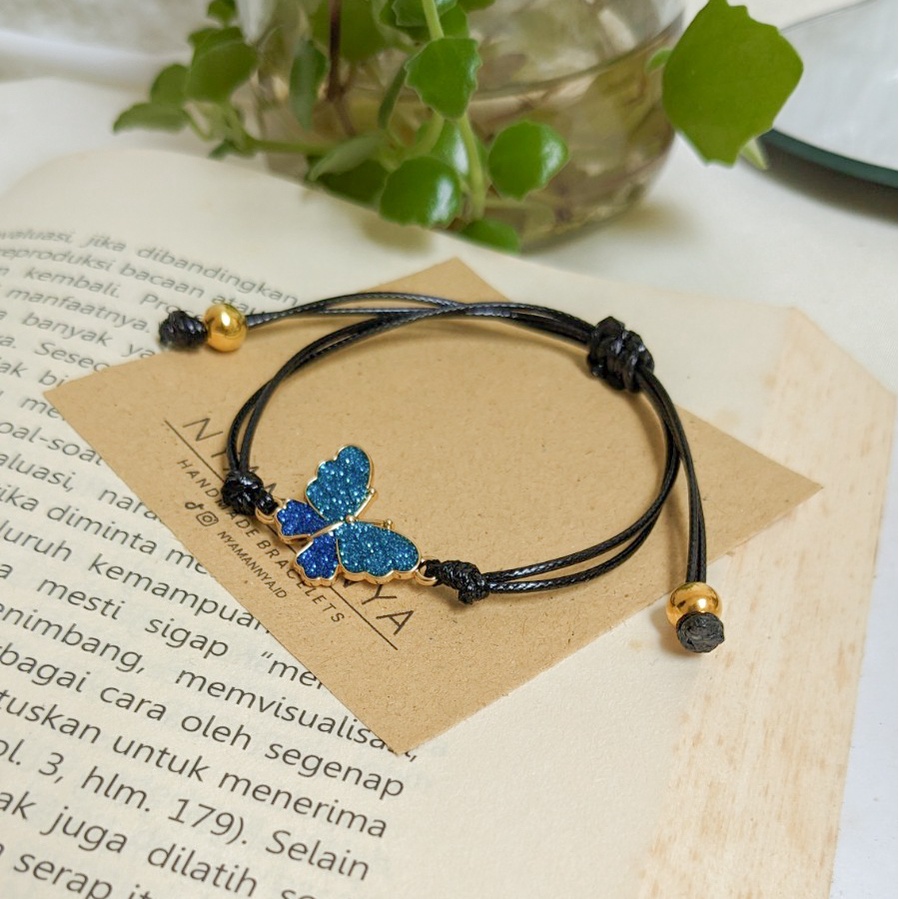 Gelang Tali Korea Butterfly Kupu Lucu Mariposa Series